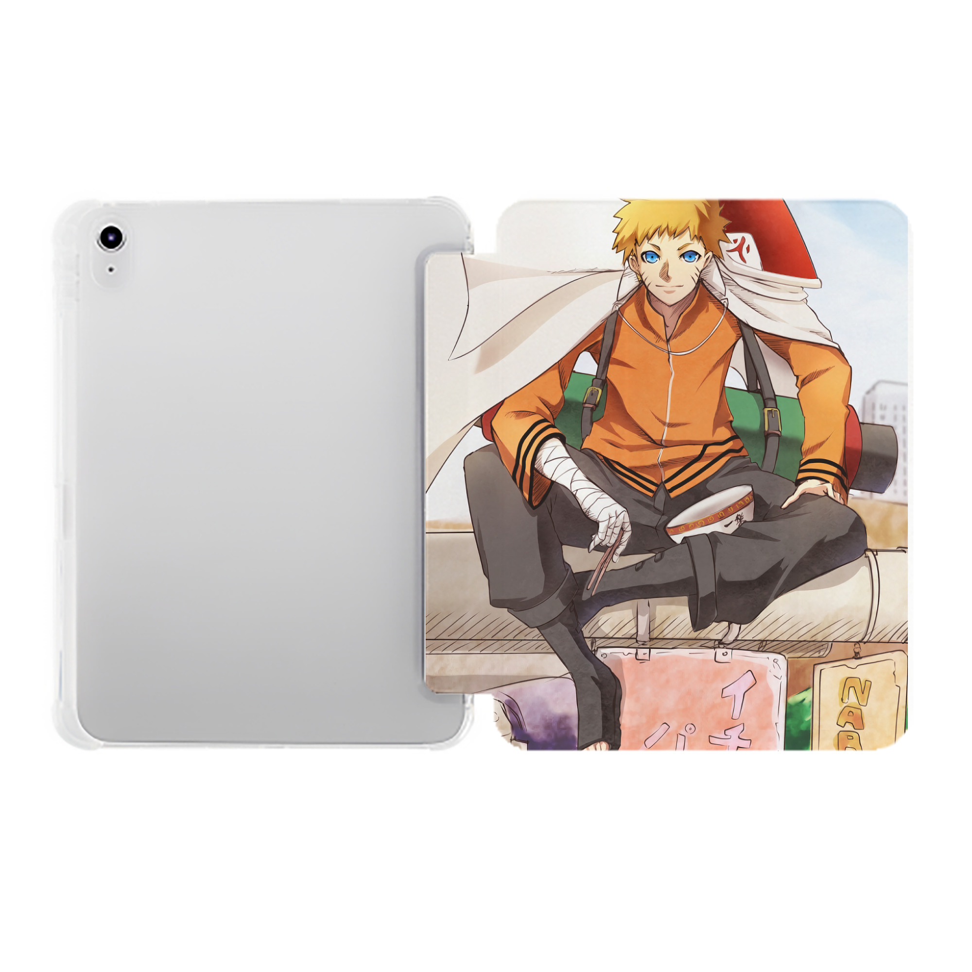 （画像用） NARUTO -ナルト- NARUTO -ナルト- 疾風伝 IPad ケース ペン収納付き 三つ折りスタンド PUレザー×シリコン 対応機種9.5/10.5/10.9インチ